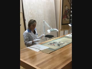 «Смотритель» в Эрмитаже.Лаборатория реставрации восточной живописи.